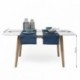 Conjunto de comedor de diseño nórdico MELAKA mesa extensible y 4 sillas