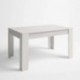 Mesa extensible BASE tablero de partículas melaminizado color blanco nordic/ madera naturale 140,4/200,4x90x76,1 cm