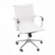 Sillón de despacho MANAGER, tapizado en polipiel, base color cromo, respaldo bajo, 64x62x88/98 cm