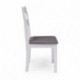 Juego de 2 sillas de comedor o cocina DALLAS estructura madera color blanco asiento tapizado color gris