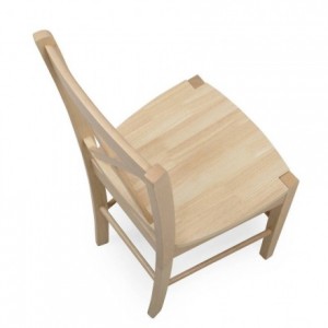 Pack de 2 sillas de comedor o cocina GOLF estructura de madera color blanco, negro o madera milán natural