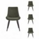 Pack 4 Sillas comedor tapizada DUBAI con patas metálicas color negro