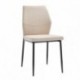 Conjunto de comedor CAIRO 120 BAY mesa cristal de 120 cm y 4 sillas BAY tapizadas