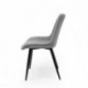 Silla comedor tapizada DUBAI con patas metálicas color negro