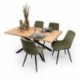Pack 4 Sillas comedor tapizada DUBAI con patas metálicas color negro